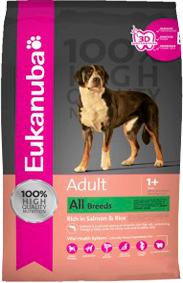 Eukanuba Dog Adult для взрослых собак всех пород лосось 12 кг